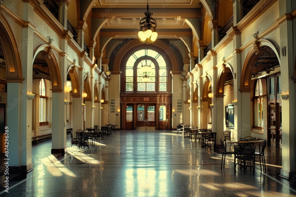 Fototapeta premium Interior of a college in America