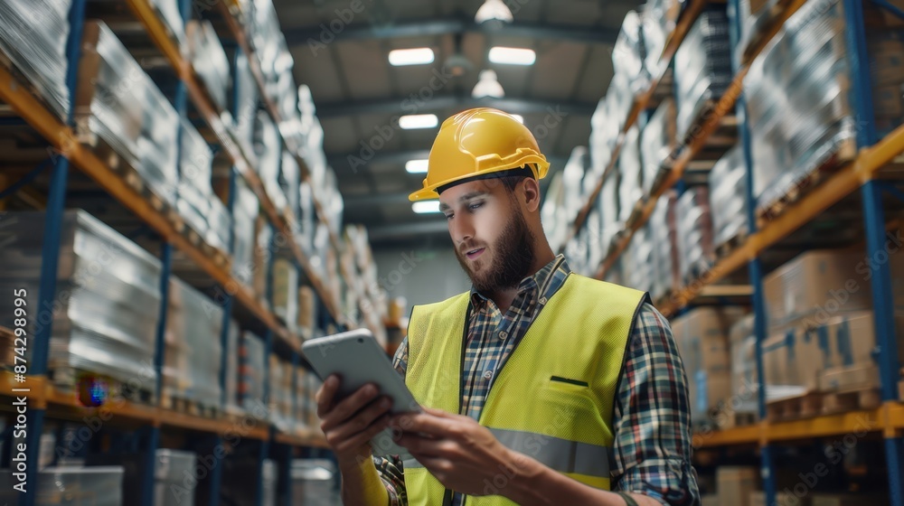 The Worker with Tablet The Worker with Tablet