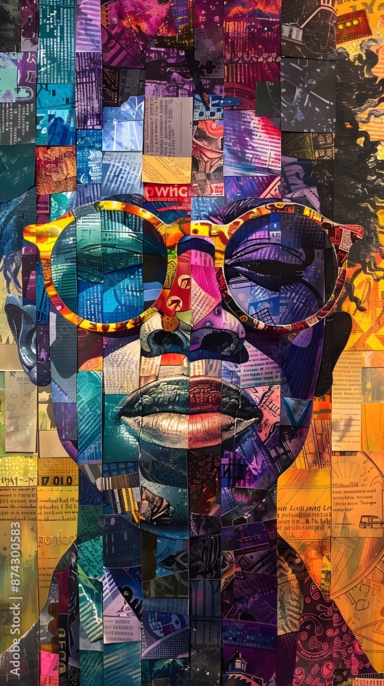 Naklejka premium Diverse Cultural Art Exhibition with Copy Space for Text, Focus on Various Objects