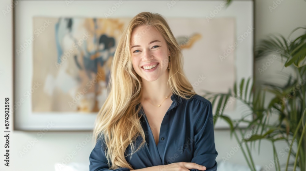 Fototapeta premium The smiling blonde woman