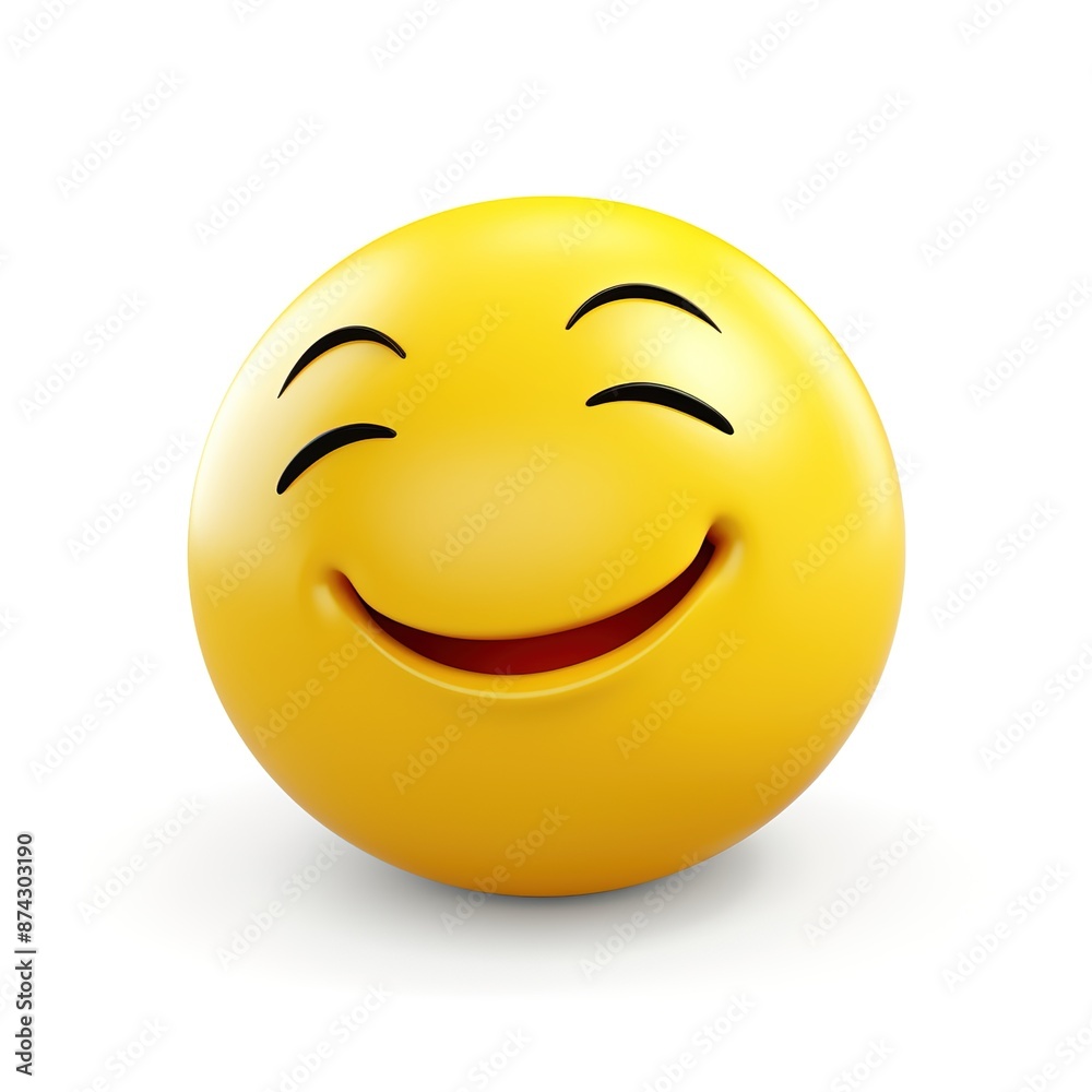 Fototapeta premium 3d smiley face with smile