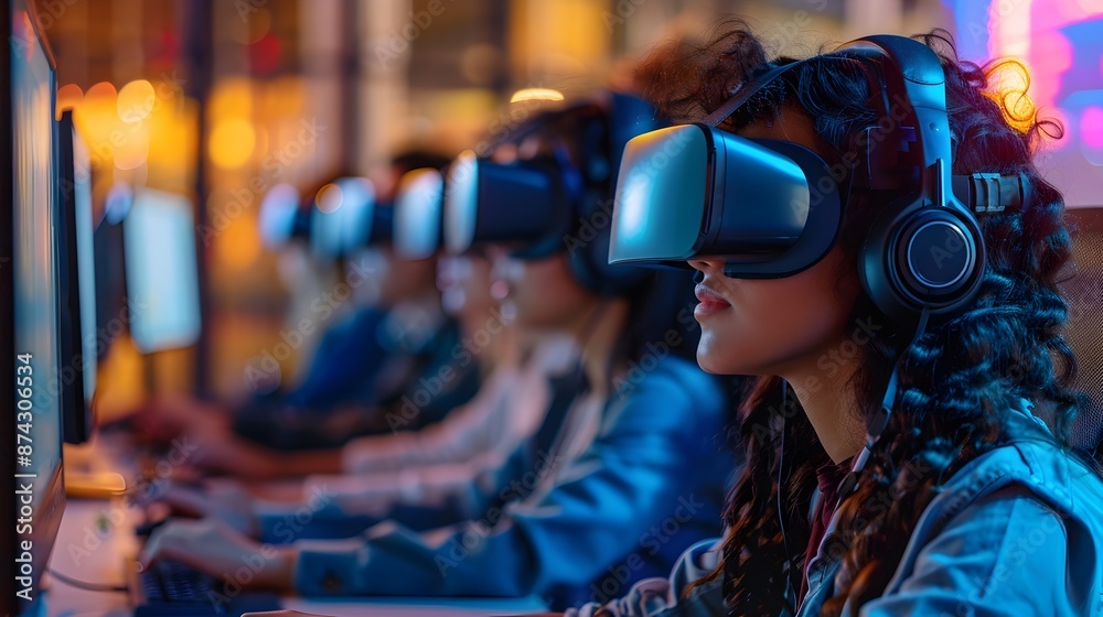Immersive Virtual Coding Bootcamp - Students Learning in Dynamic High-Tech Environment Immersive Virtual Coding Bootcamp - Students Learning in Dynamic High-Tech Environment