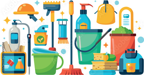 Cleaning products and equipment for professional house cleaning services