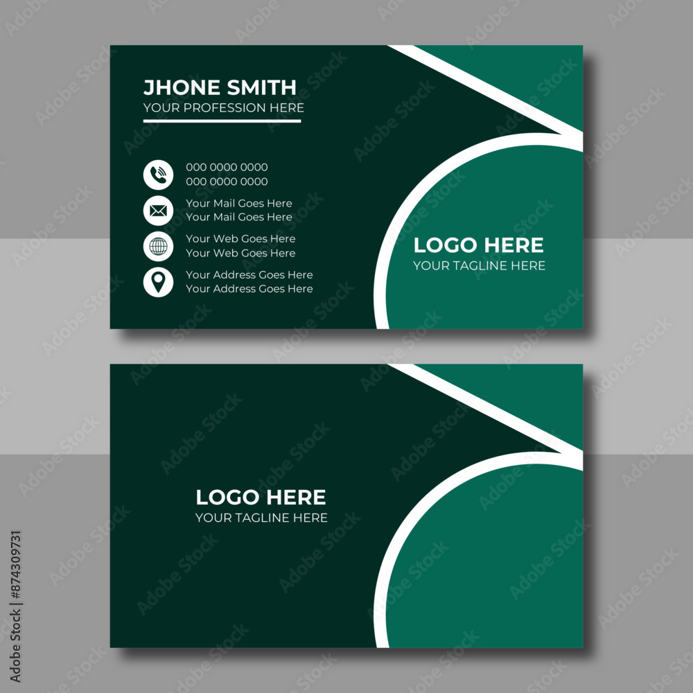 Modern business card design for business and personal use. vector illustration design, print ready and easy to edit Modern business card design for business and personal use. vector illustration design, print ready and easy to edit