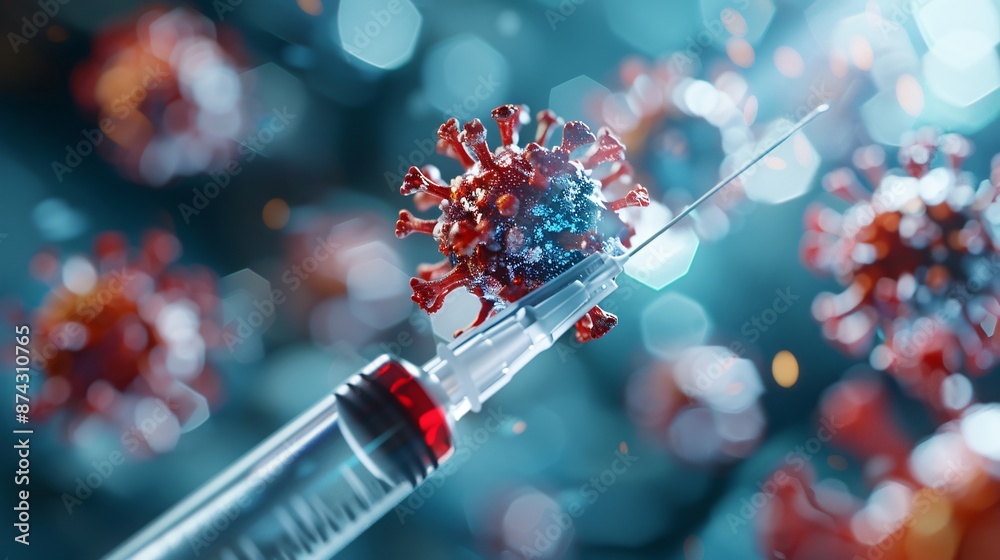 Cutting Edge 3D Illustration of Viral Cells for Infectious Disease Research and Vaccine Development Cutting Edge 3D Illustration of Viral Cells for Infectious Disease Research and Vaccine Development