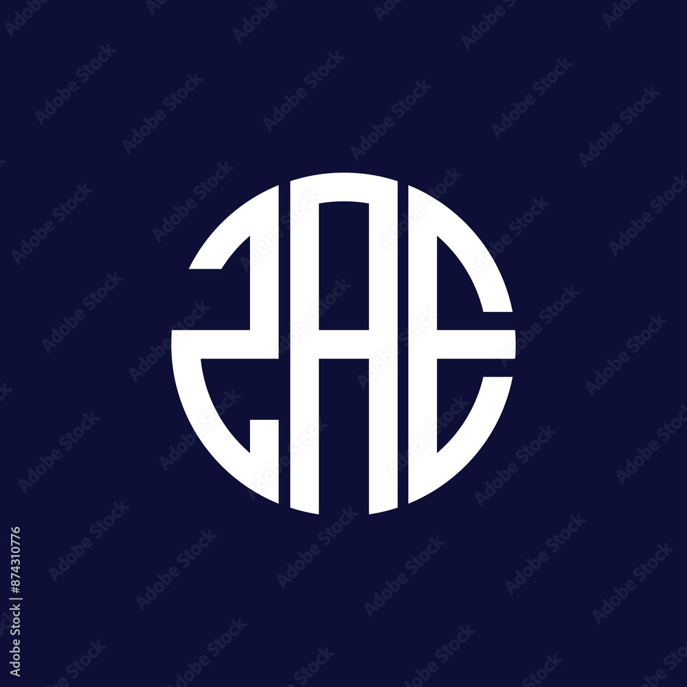Fototapeta premium zae circle logo design