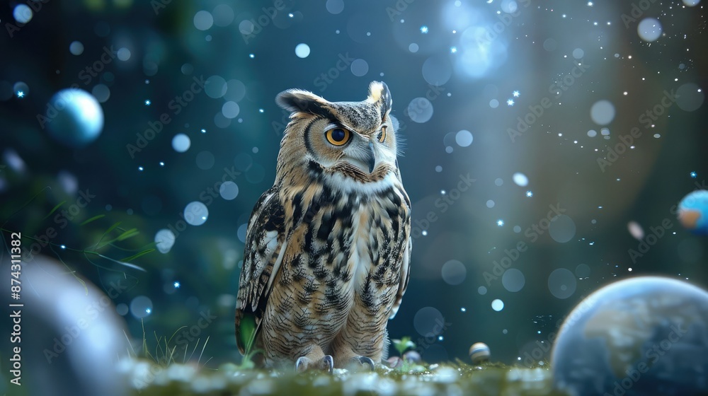 A Wise Owl's Dreamy Gaze A Wise Owl's Dreamy Gaze