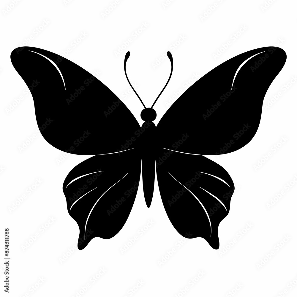 butterfly vector illustration, butterfly isolated on white, butterfly silhouette, butterfly vector art