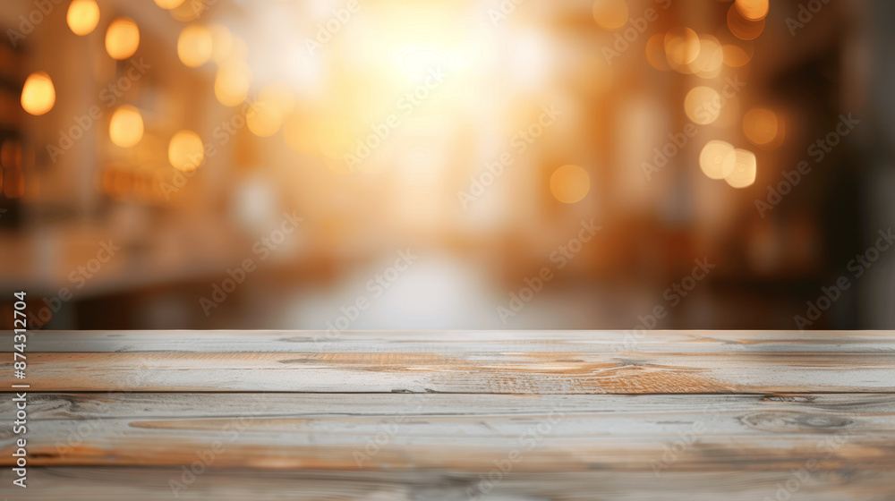 Wooden Table Top with Blurred Abstract Background for Product Display, Soft Light, High Resolution Wooden Table Top with Blurred Abstract Background for Product Display, Soft Light, High Resolution