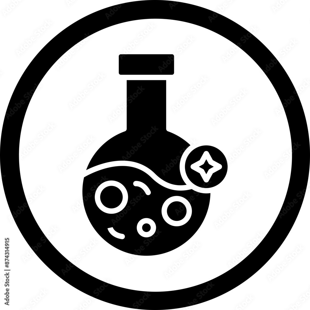 Obraz premium Elixir Glyph Black Icon