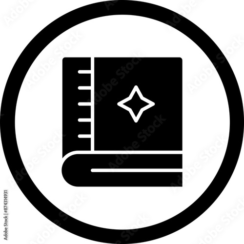 Spellbook Glyph Black Icon