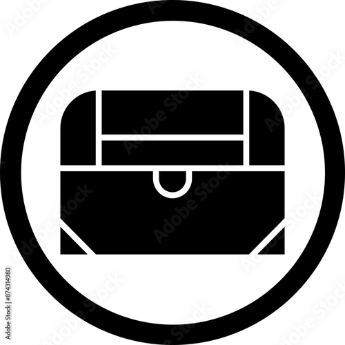 Treasure Glyph Black Icon