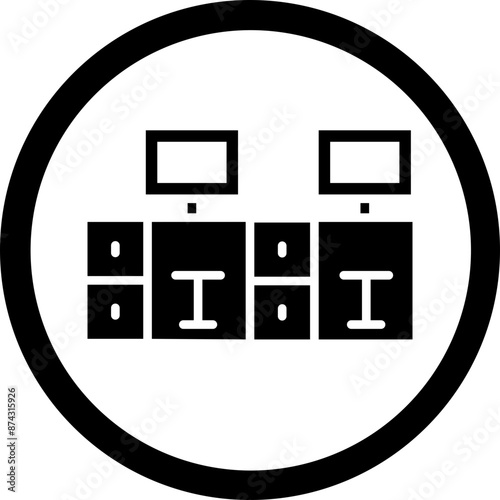 Workstations Glyph Black Icon