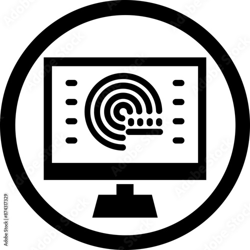 Forecasting Model Glyph Black Icon