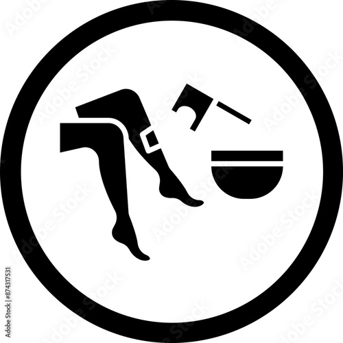 Waxing Glyph Black Icon