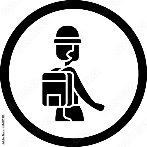 Tourist Glyph Black Icon