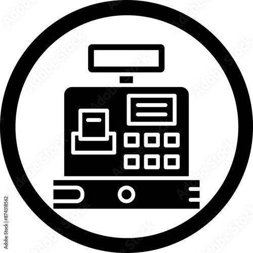Cash Machine Glyph Black Icon