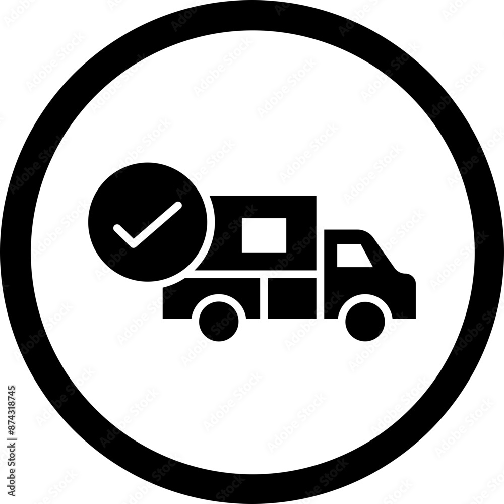 Approved Delivey Glyph Black Icon Approved Delivey Glyph Black Icon