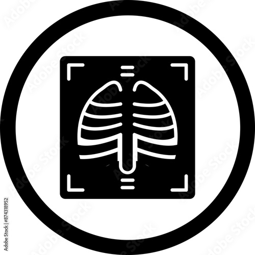 X Ray Glyph Black Icon