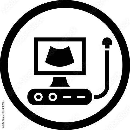 Ultrasound Glyph Black Icon