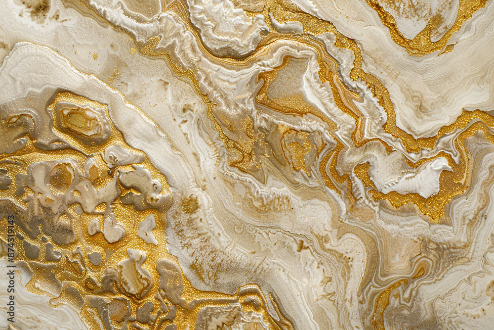 An intricate gold and white abstract texture resembling marble, symbolizing richness and creativity, ideal for elegant backgrounds. An intricate gold and white abstract texture resembling marble, symbolizing richness and creativity, ideal for elegant backgrounds.