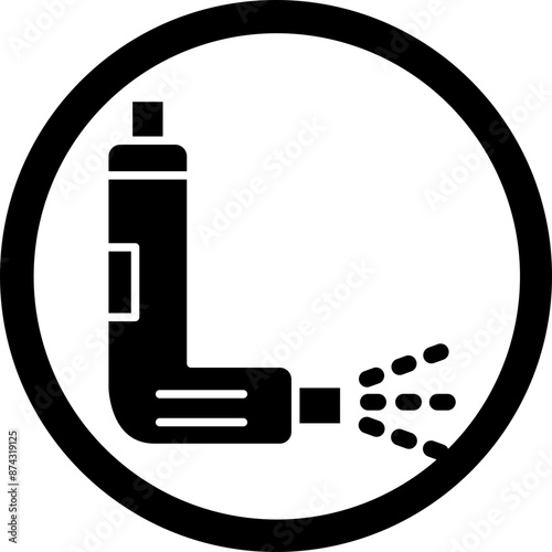 Inhaler Glyph Black Icon