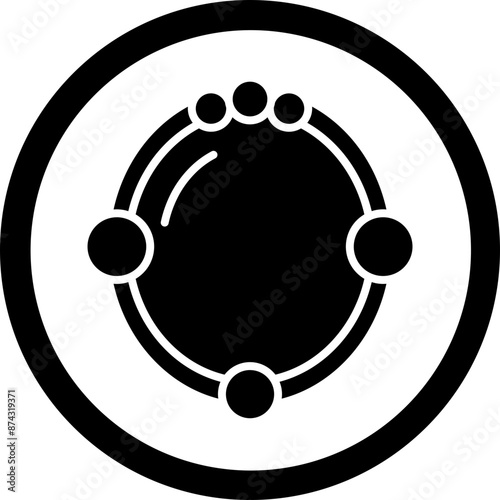 Magic Mirror Glyph Black Icon