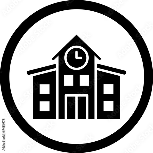 School Glyph Black Icon