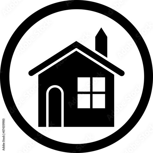 House Glyph Black Icon