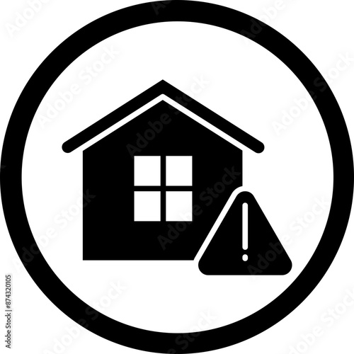 Warning Glyph Black Icon