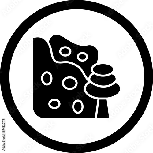 Avalanche Glyph Black Icon