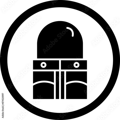 Dressing Room Glyph Black Icon
