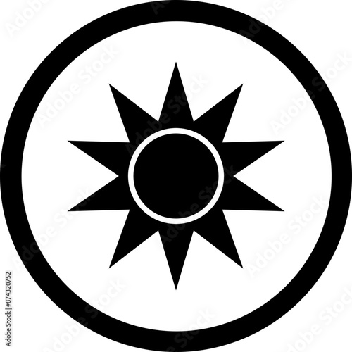 Sun Glyph Black Icon