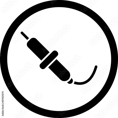 Soldering Glyph Black Icon