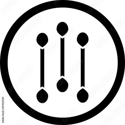 Cotton Bud Glyph Black Icon