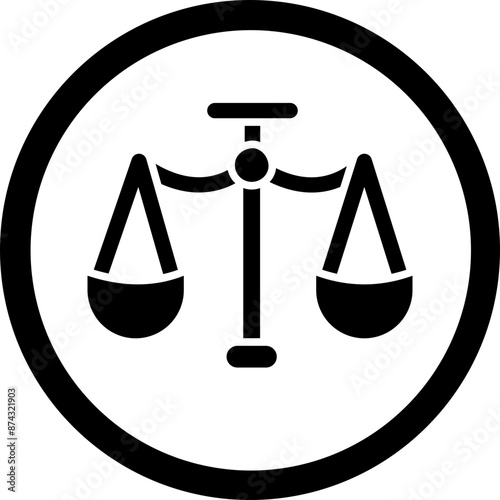 Law Glyph Black Icon