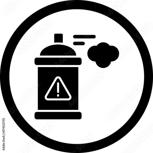 Aerosol Glyph Black Icon