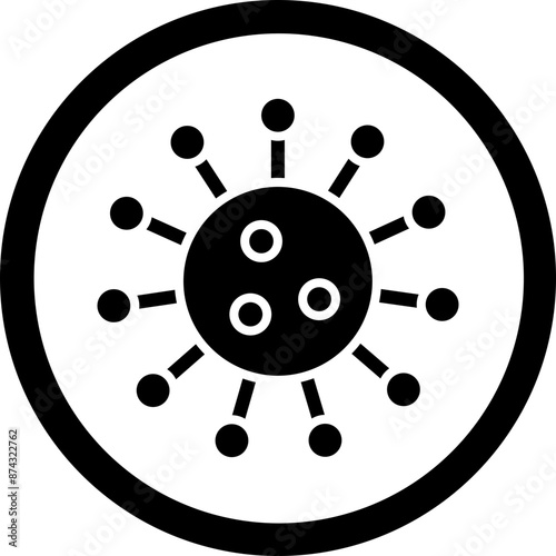 Infection Glyph Black Icon