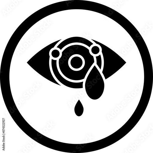 Conjunctivitis Glyph Black Icon