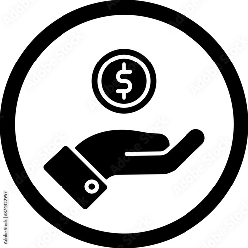 Loan Glyph Black Icon