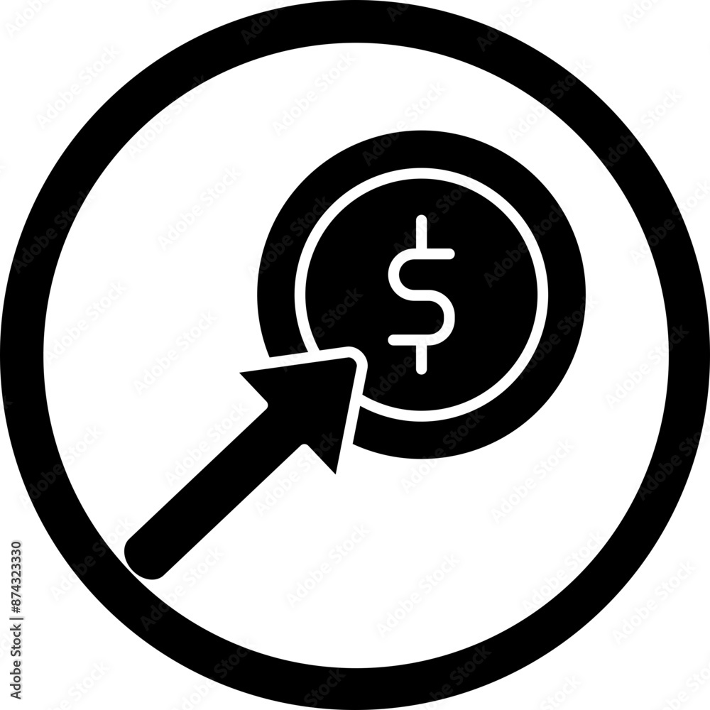 Pay Per Click Glyph Black Icon Pay Per Click Glyph Black Icon