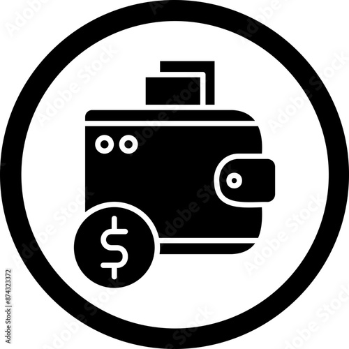 Wallet Glyph Black Icon