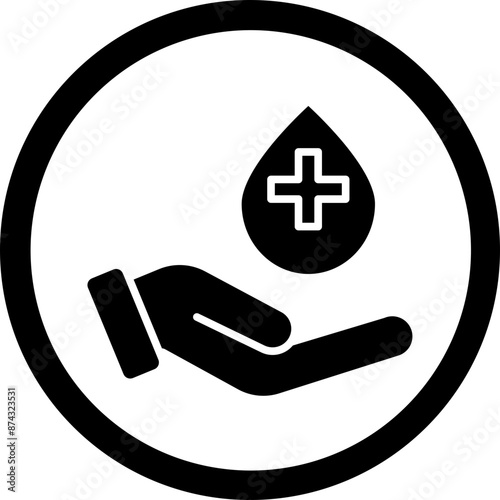 Donors Glyph Black Icon