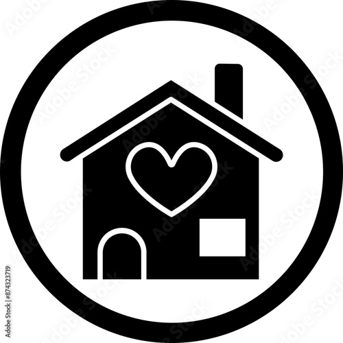 Shelter Glyph Black Icon