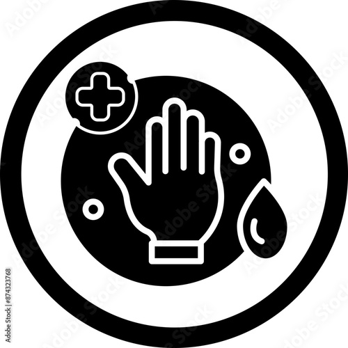 Sanitation Glyph Black Icon