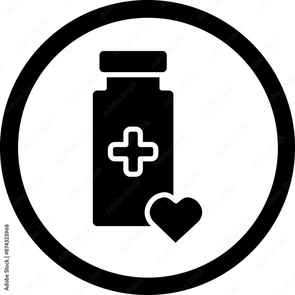 Fototapeta premium Medicine Glyph Black Icon