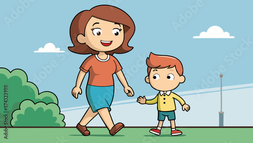 create a vector illustration featuring the mother