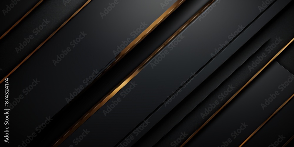 Abstract background of black and gold geometric shapes with a luxurious and elegant look