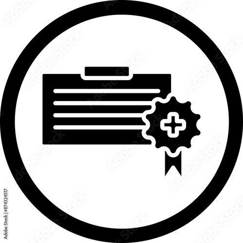 Certificate Glyph Black Icon