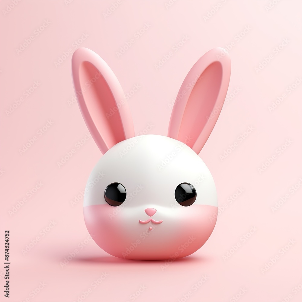 easter bunny with pink ribbon easter bunny with pink ribbon